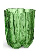 Crackle Vas Mörkgrön 121Mm Home Decoration Candlesticks & Lanterns Tea...