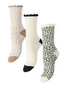 Pcafia Xmas Leo Socks 3 Pack Box Lingerie Socks Regular Socks Cream Pi...