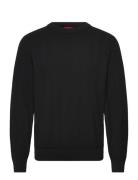 Simo Tops Knitwear Round Necks Black HUGO