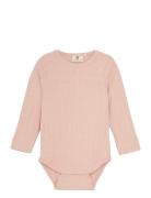 Body Ls Pointelle Pitkähihainen Body Pink En Fant