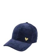 Pcjenny Velvet Emb. Cap Fc D2D Accessories Headwear Caps Navy Pieces