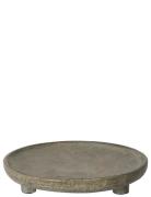 Round Serving Bowl Home Decoration Decorative Platters Grey Au Maison