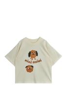 Doggies Sp Ss Tee Tops T-shirts Short-sleeved Cream Mini Rodini