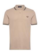 Twin Tipped Fp Shirt Tops Polos Short-sleeved Beige Fred Perry