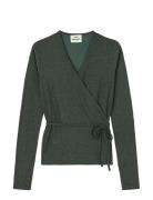 2X2 Lurex Susi Ls Top Tops Knitwear Jumpers Green Mads Nørgaard