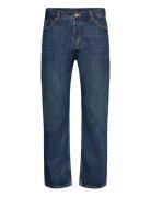 Space Relaxed Straight Leg Jeans Bottoms Jeans Regular Blue Weekday
