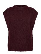 Patrisia New Knit Vest Vests Knitted Vests Burgundy A-View
