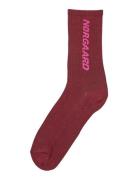 Sock Single Logo Step Lingerie Socks Regular Socks Burgundy Mads Nørga...