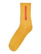 Sock Single Logo Step Lingerie Socks Regular Socks Yellow Mads Nørgaar...