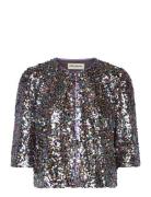 Trinell Short Jacket 3/4 Tops T-shirts & Tops Long-sleeved Multi/patte...