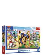 Pappussel Trefl 3X80 Bitar Paw Patrol Toys Puzzles And Games Puzzles C...