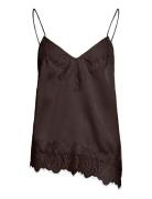Vilea Strap Top Tops T-shirts & Tops Sleeveless Brown Vila