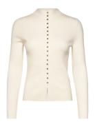 Fine Rib Knit Cardigan Tops Knitwear Cardigans Cream Mango