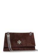 Kira Turnlock Suede Mini Bag Bags Crossbody Bags Brown Tory Burch