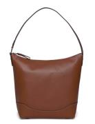Leather Large Tasha Bucket Bag Bags Top Handle Bags Brown Lauren Ralph...