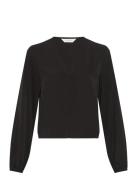 Mschtabina Nichelle Shirt Tops Blouses Long-sleeved Black MSCH Copenha...
