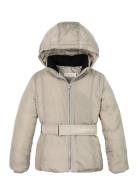 Classic Belted Jacket Toppatakki Beige Calvin Klein