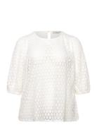 Kclorena Blouse Tops Blouses Short-sleeved White Kaffe Curve