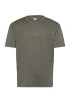 Logo Print T-Shirt Tops T-shirts Short-sleeved Khaki Green C.P. Compan...
